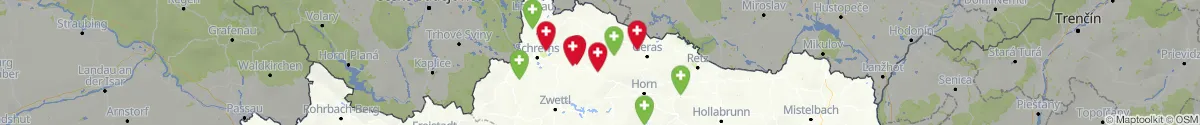 Kartenansicht für Apotheken-Notdienste in der Nähe von Karlstein an der Thaya (Waidhofen an der Thaya, Niederösterreich)